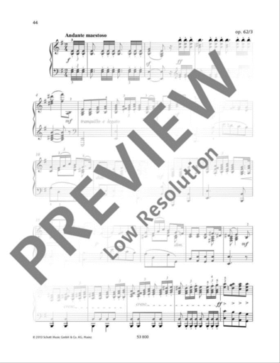 Andante maestoso E minor Piano Solo scores gallery preview page 2