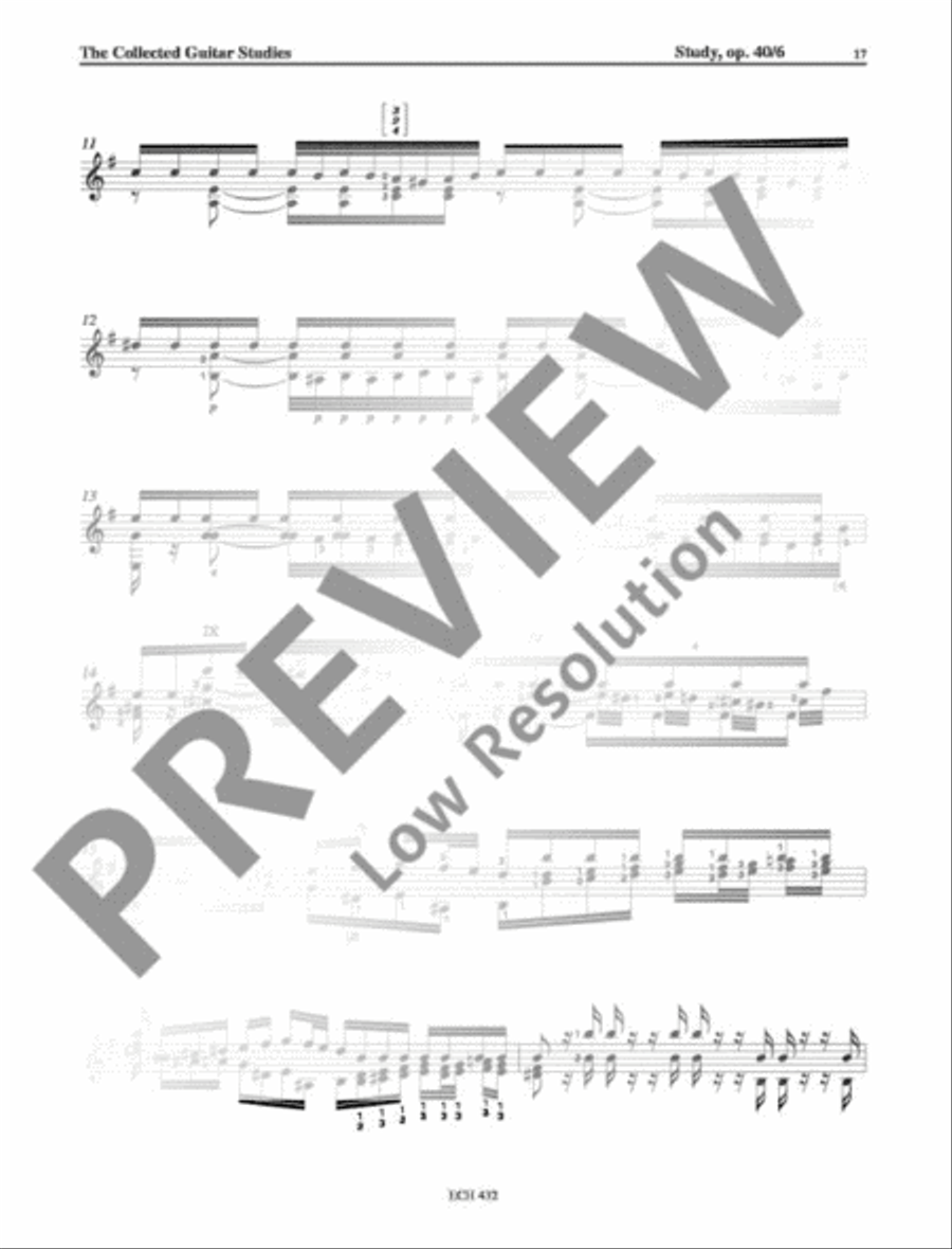 The Collected Guitar Studies Classical Guitar scores gallery preview page 18