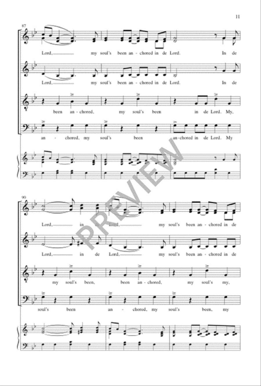 Anchored in de Lord SSATB - Sheet Music page 11