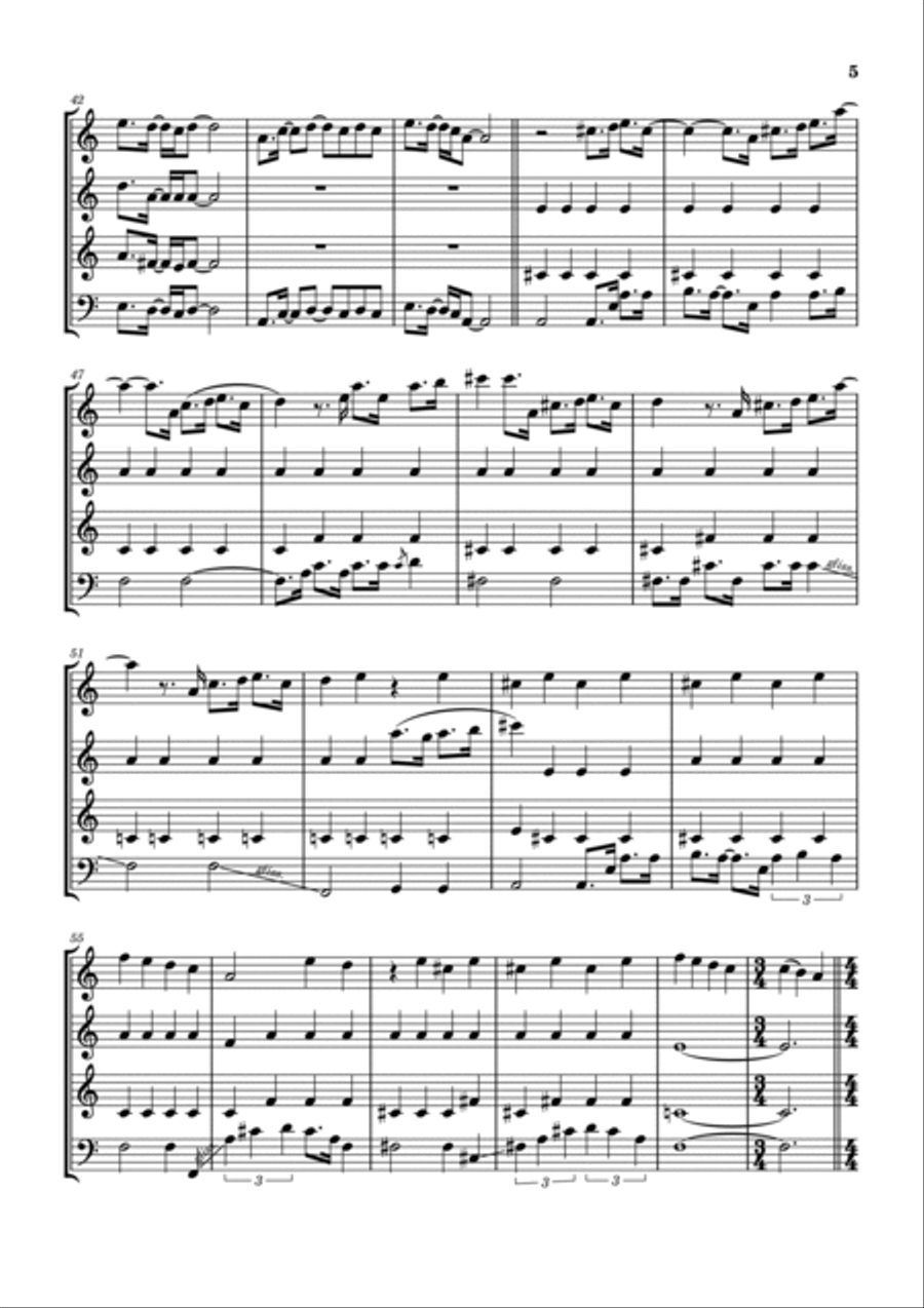 Uh Oh (here I Go) Uh Oh (here I Go) Woodwind Quartet scores gallery preview page 6