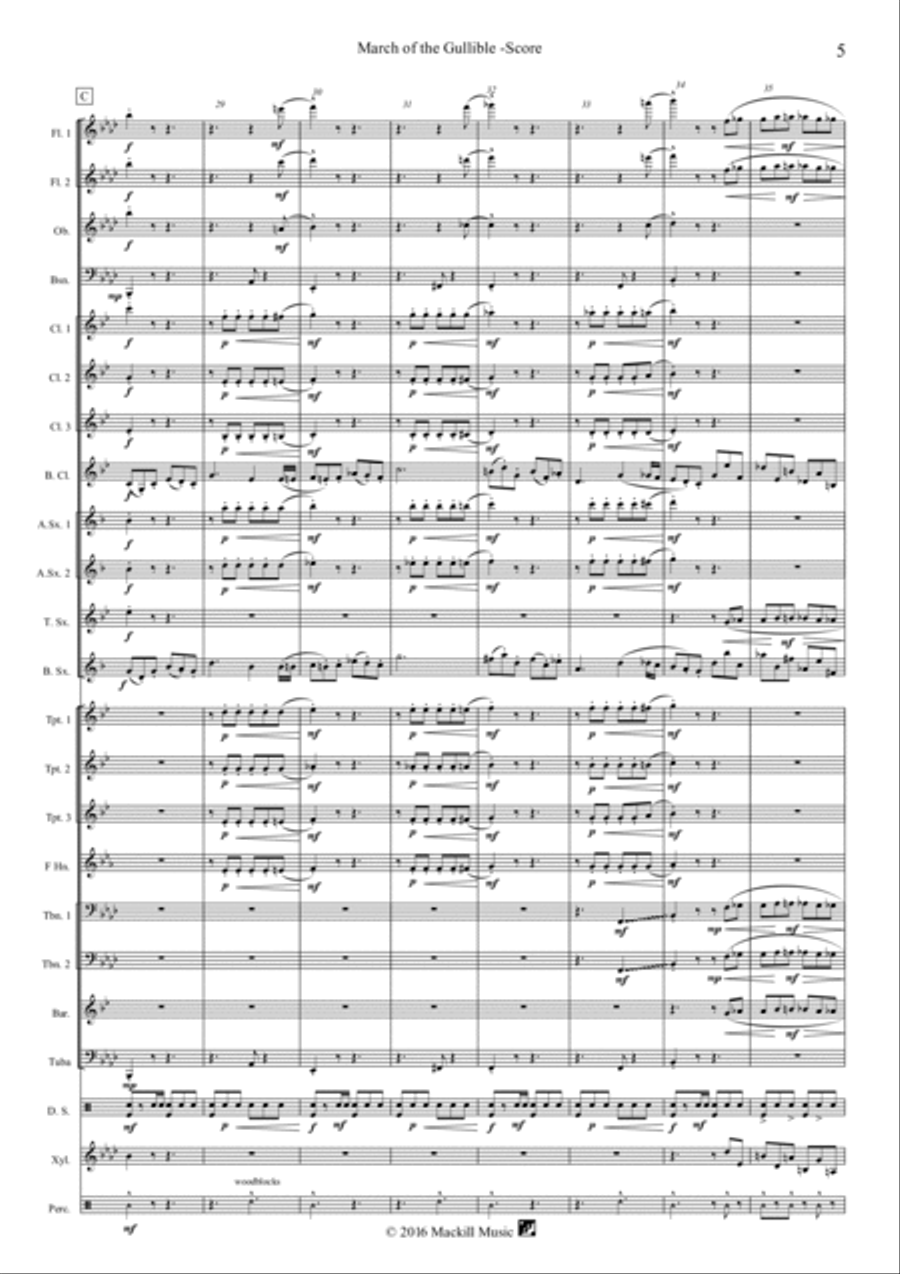 March of the Gullible Concert Band scores gallery preview page 5
