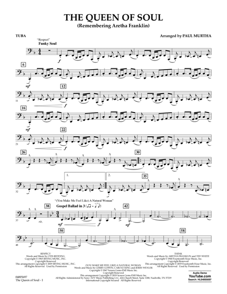 The Queen Of Soul (arr. Paul Murtha)- Conductor Score (Full Score) - Tuba