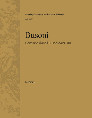 Book cover for Concerto in D minor K 80
