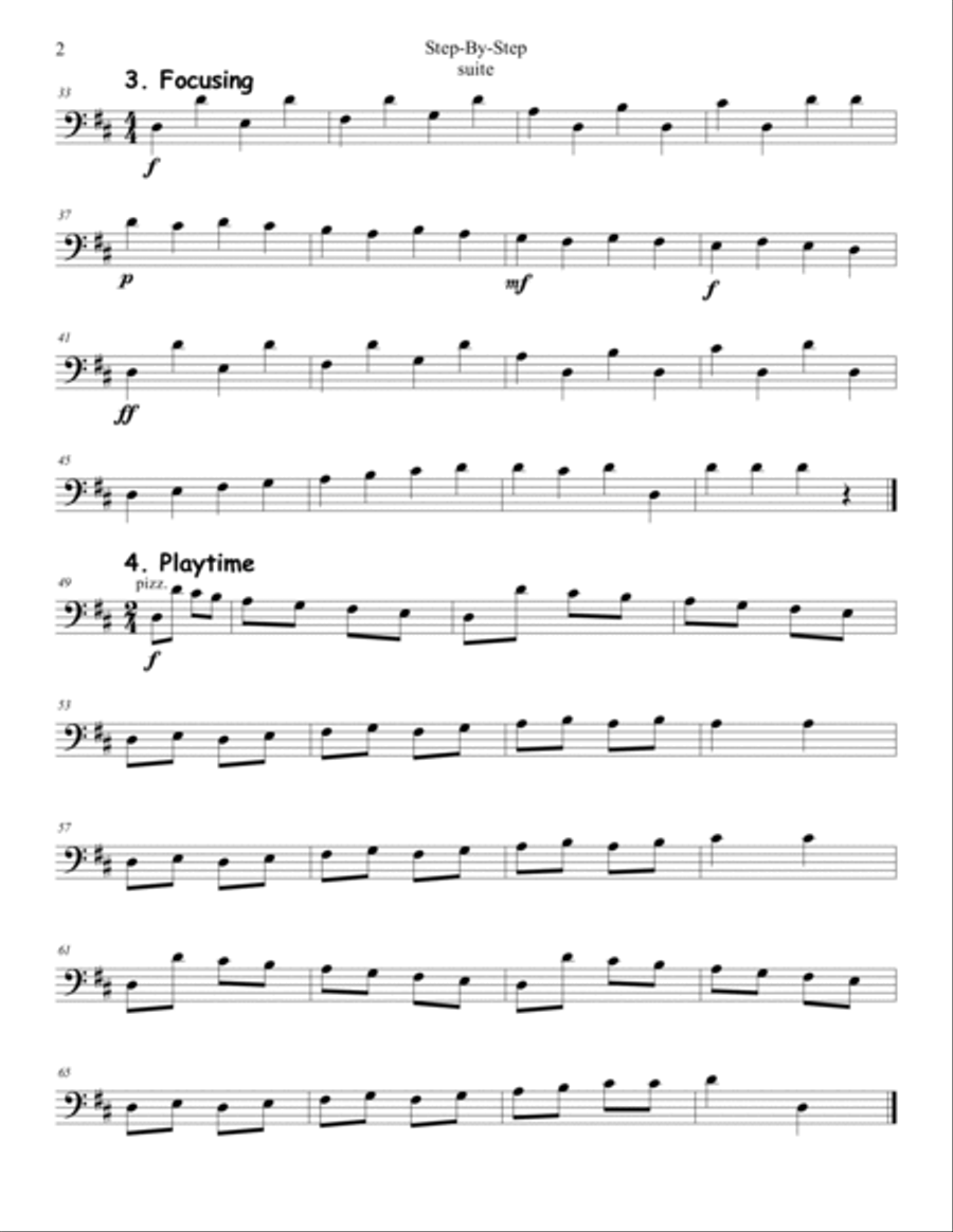 Step-by-Step. Suite for beginning string orchestra. SCORE & PARTS. String Orchestra scores gallery preview page 2