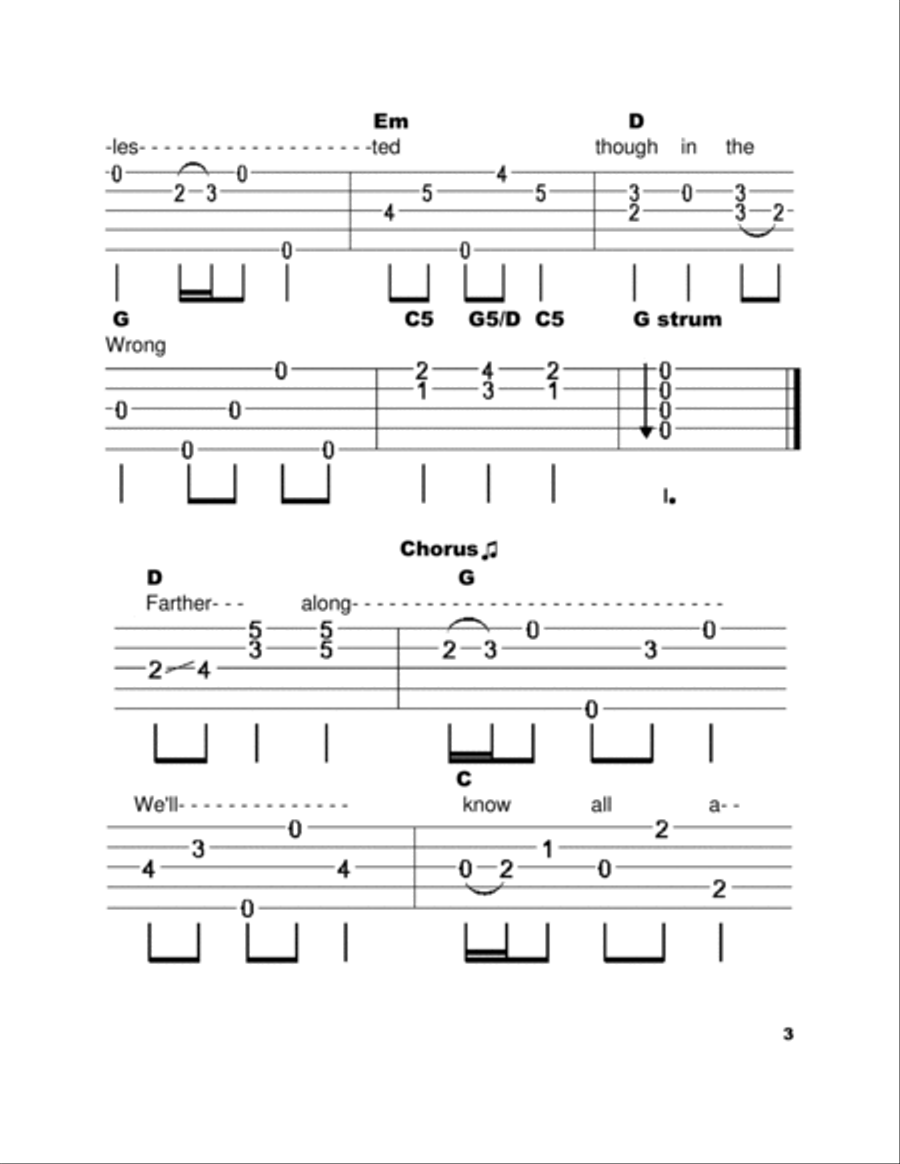 Farther Along Banjo scores gallery preview page 3