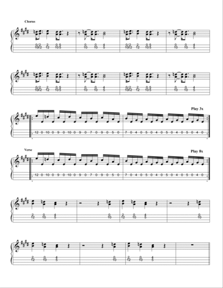 Thunderstruck Ukulele scores gallery preview page 2