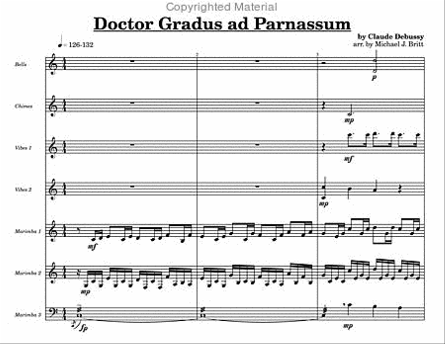 Dr. Gradus ad Parnassum Percussion Ensemble scores gallery preview page 2
