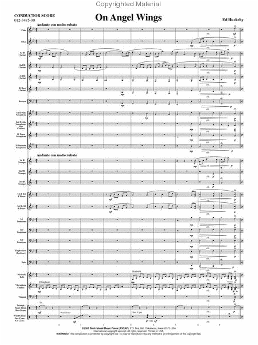 On Angel Wings Concert Band scores gallery preview page 2