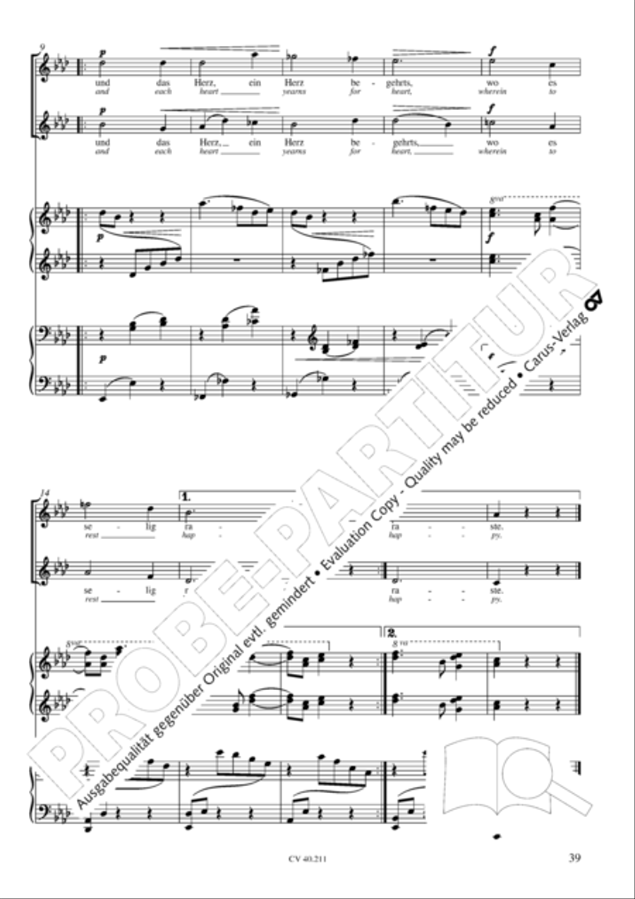 Liebeslieder-Walzer, Op. 52 Choir scores gallery preview page 40