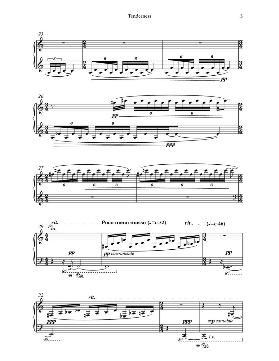 Tenderness Piano Solo scores gallery preview page 3