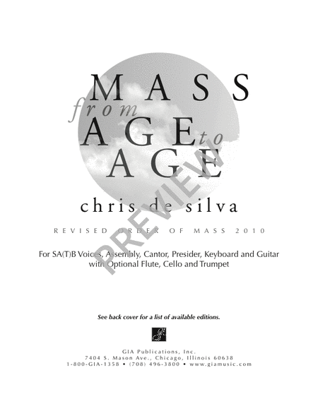 Mass from Age to Age (Full Score)