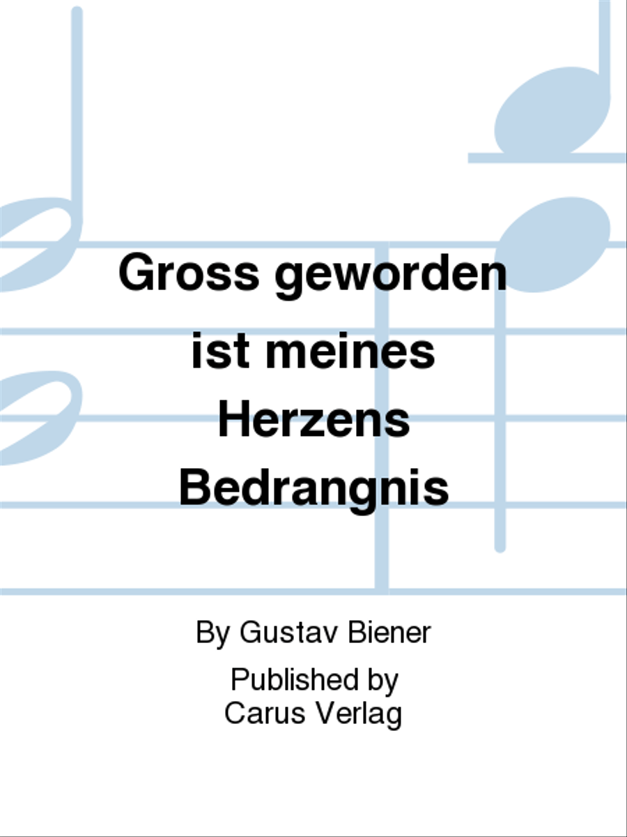 Gross geworden ist meines Herzens Bedrangnis 4-Part scores gallery preview page 1