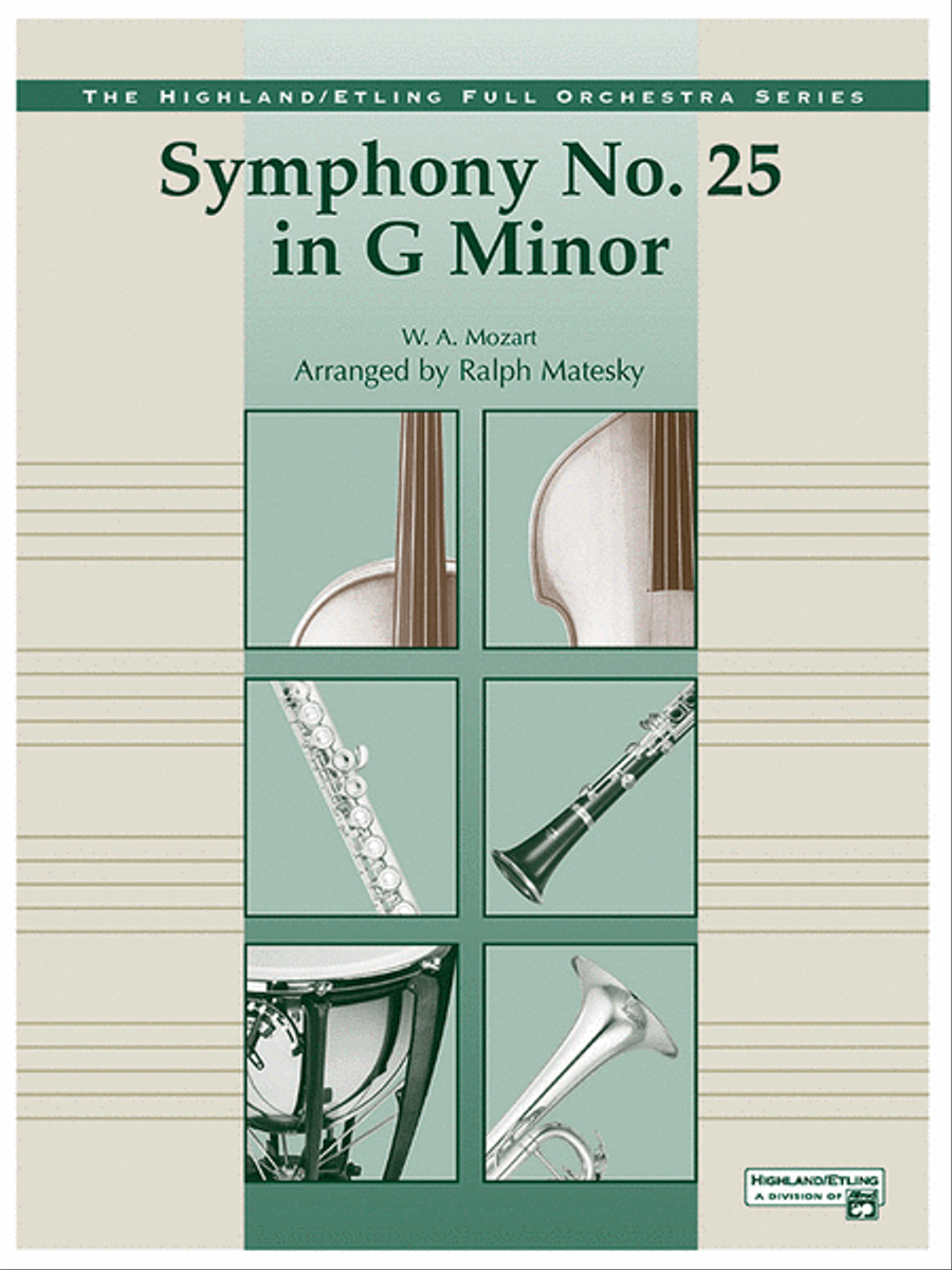 Mozart's Symphony No. 25 in G Minor, 3rd & 4th Movements Full Orchestra scores gallery preview page 1