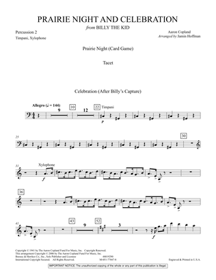Book cover for Prairie Night And Celebration (from Billy The Kid) - Percussion 2