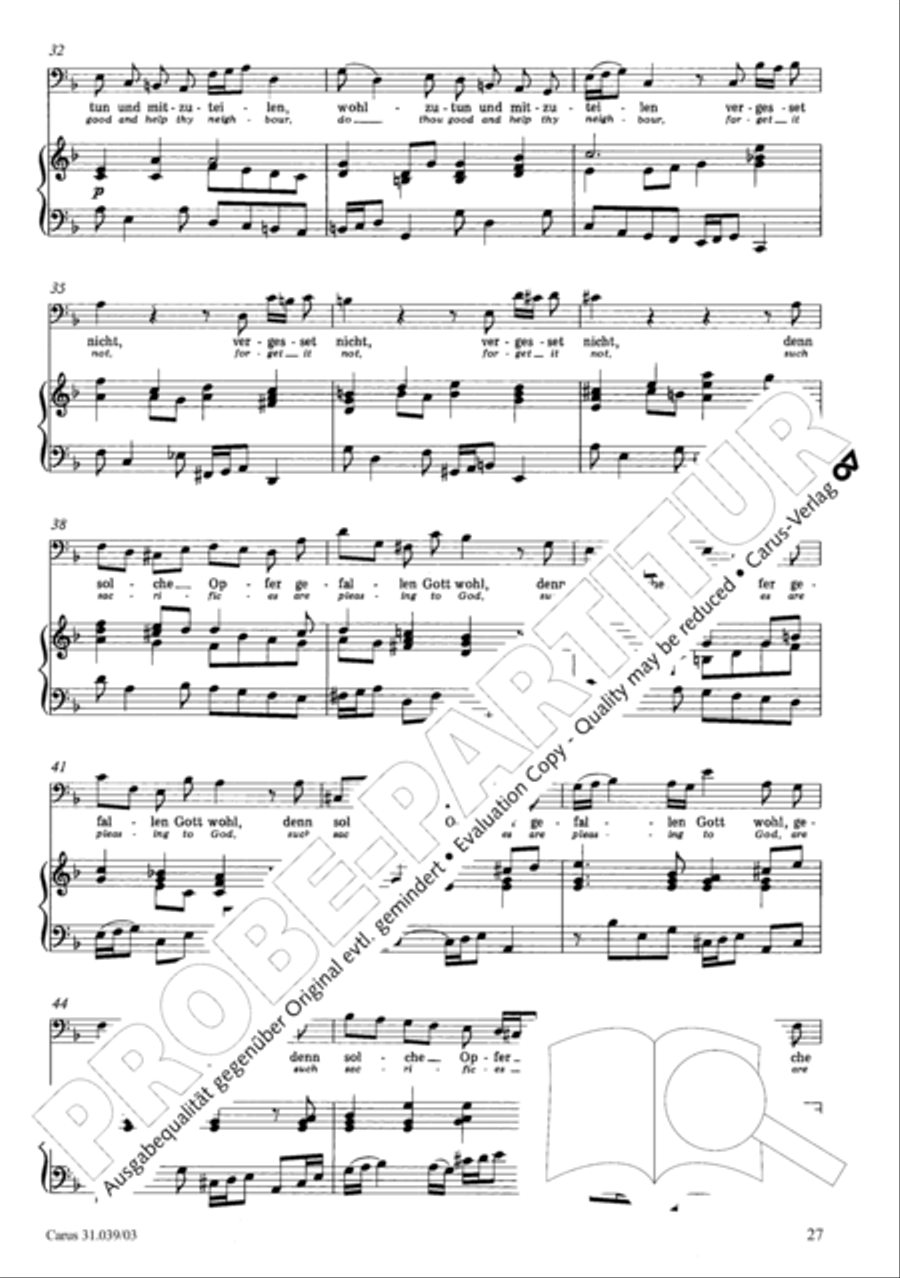 Give the hungry ones thy bread (Brich dem Hungrigen dein Brot) 4-Part scores gallery preview page 28