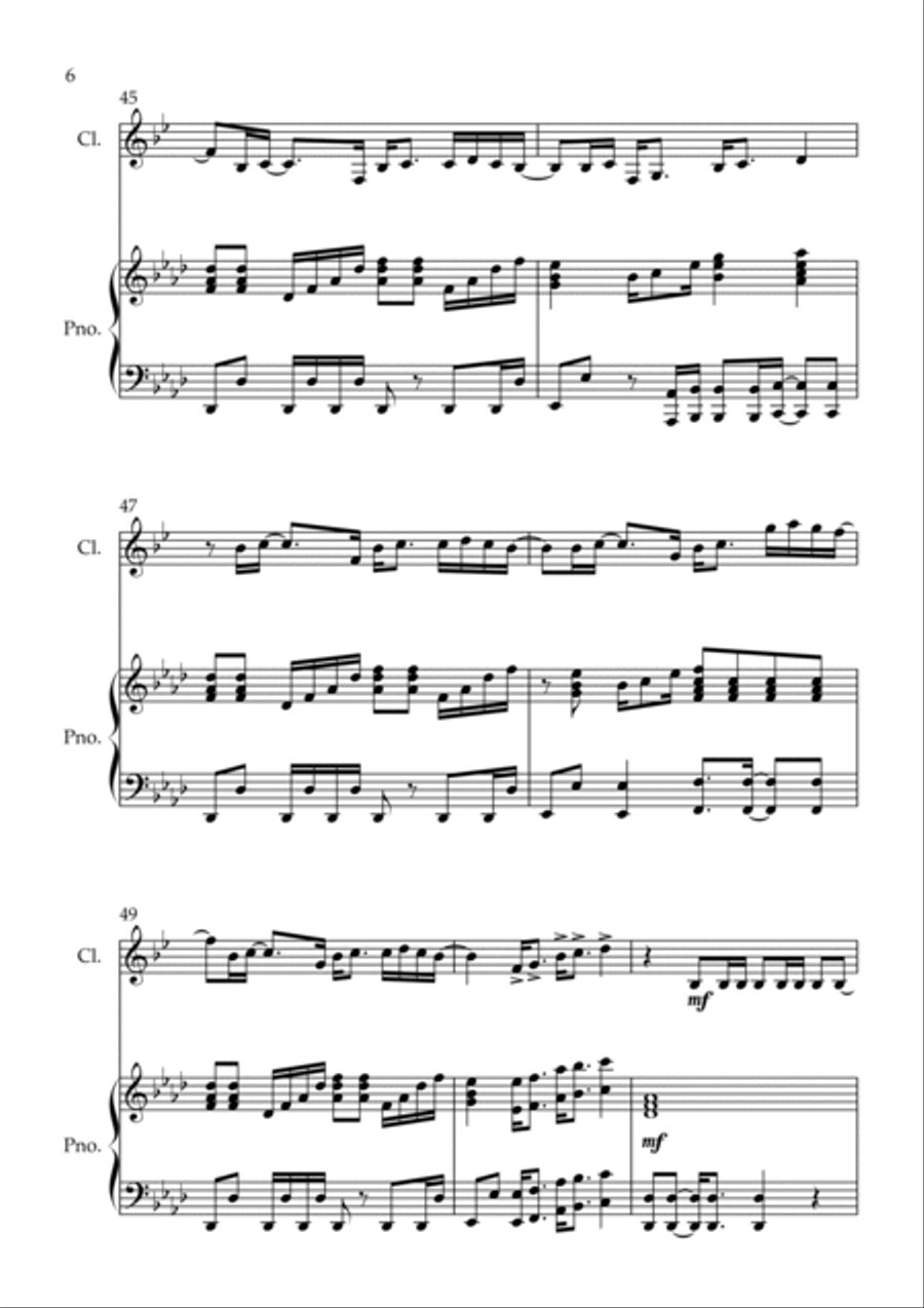 Butter B-Flat Clarinet scores gallery preview page 6