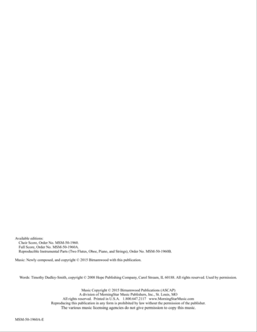 Songs in the Night at Jesus' Birth (Downloadable Orchestral Score) Choir scores gallery preview page 1