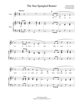 The Star-Spangled Banner - vocal solo with piano accompaniment