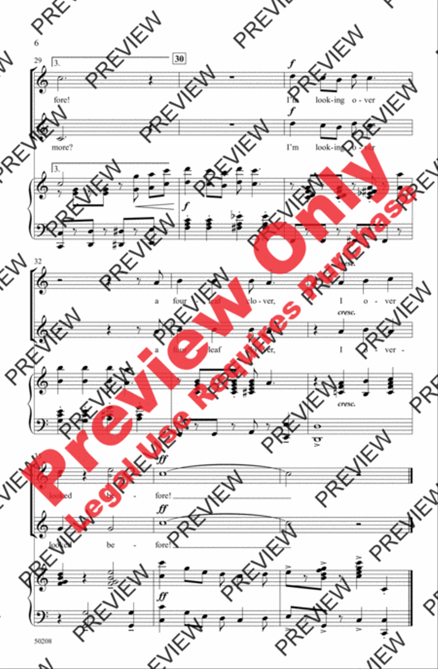 Four-Leaf Clover 2-Part scores gallery preview page 6
