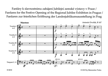 Fanfares for the Festive Opening of the Regional Jubilee Exhibition in Prague B 167