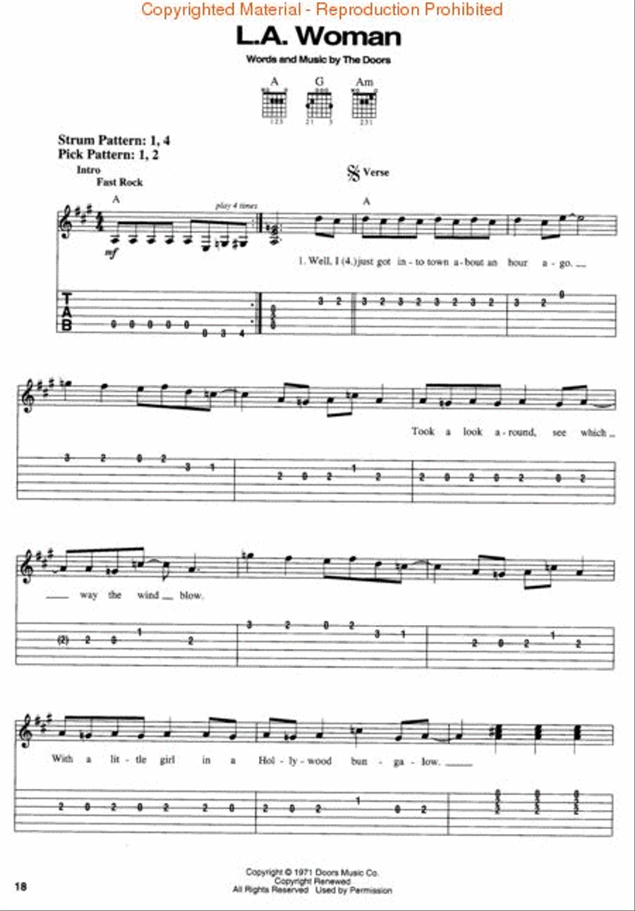 The Doors for Guitar The Doors for Guitar Electric Guitar scores gallery preview page 2