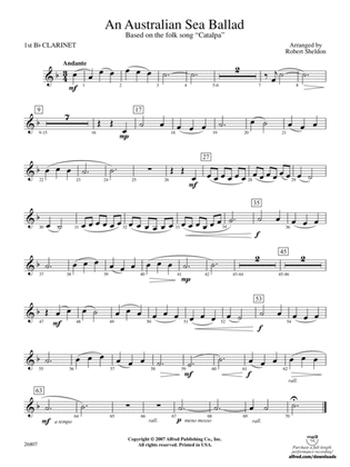 An Australian Sea Ballad: 1st B-flat Clarinet