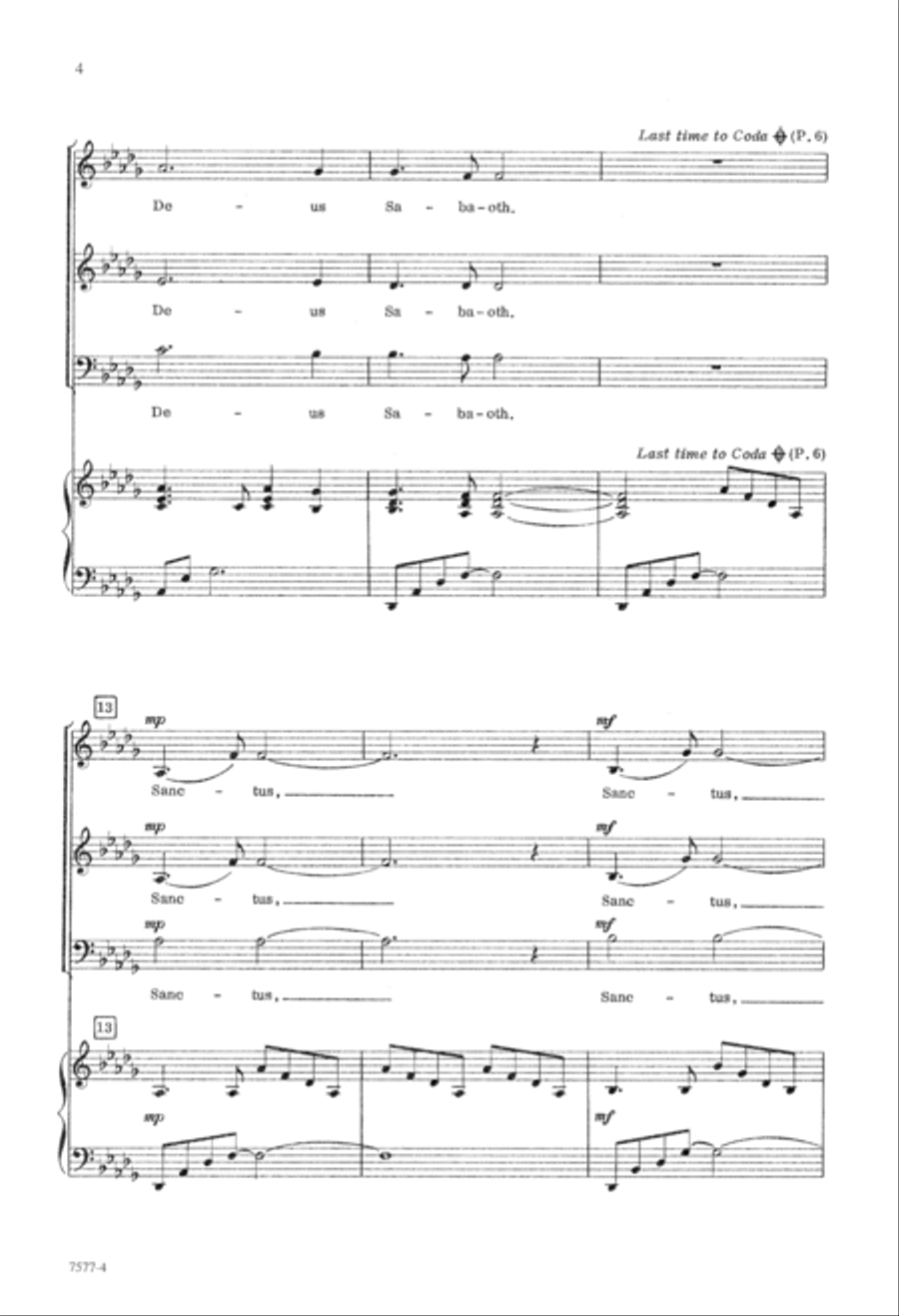 Sanctus Sanctus 3-Part scores gallery preview page 5