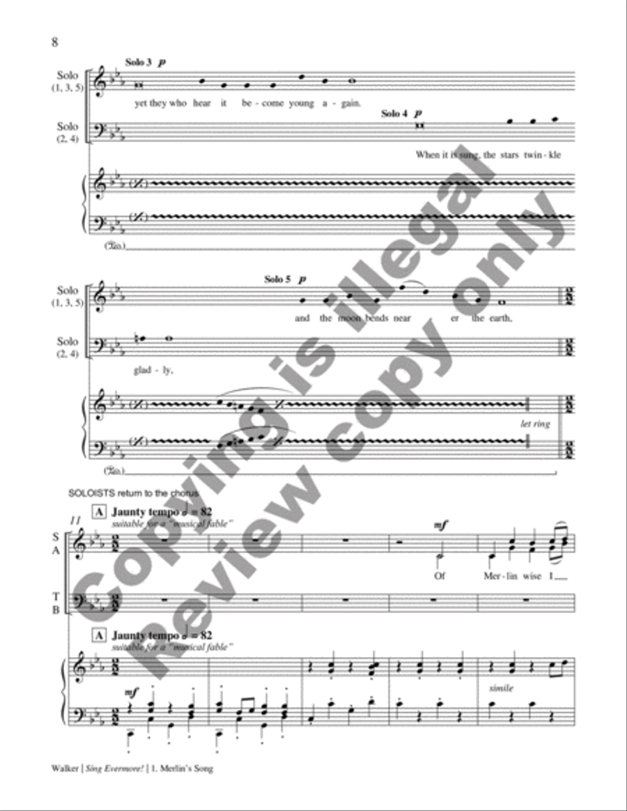 Sing Evermore! (Choral Score) Divisi scores gallery preview page 9