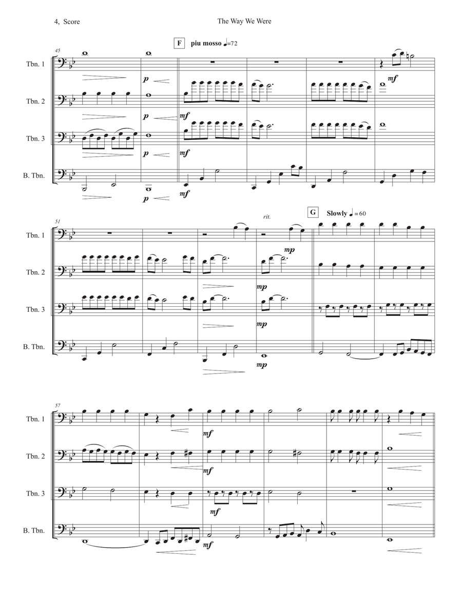 The Way We Were The Way We Were Choir scores gallery preview page 4