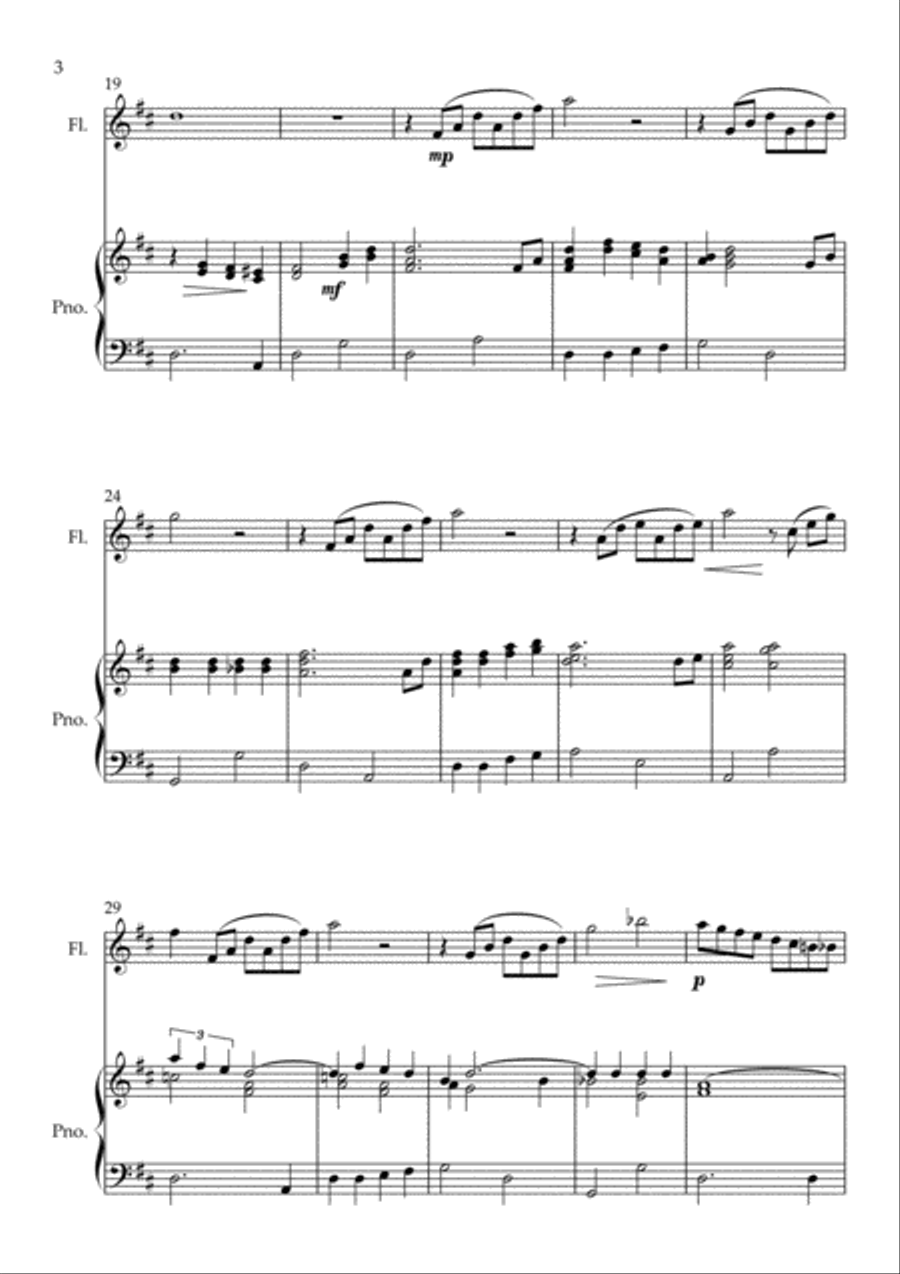 Jesus Walked This Lonesome Valley, for Flute and Piano Flute Solo scores gallery preview page 4