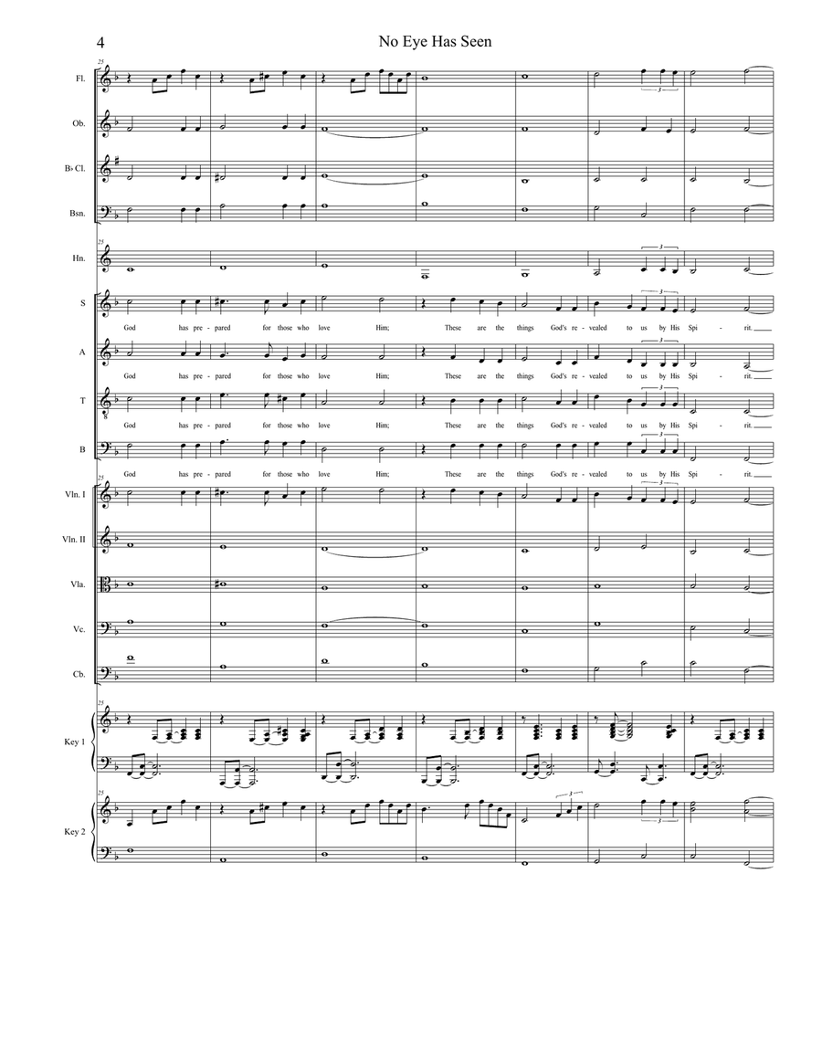 For Those Left Behind (Full Score) 4-Part scores gallery preview page 5