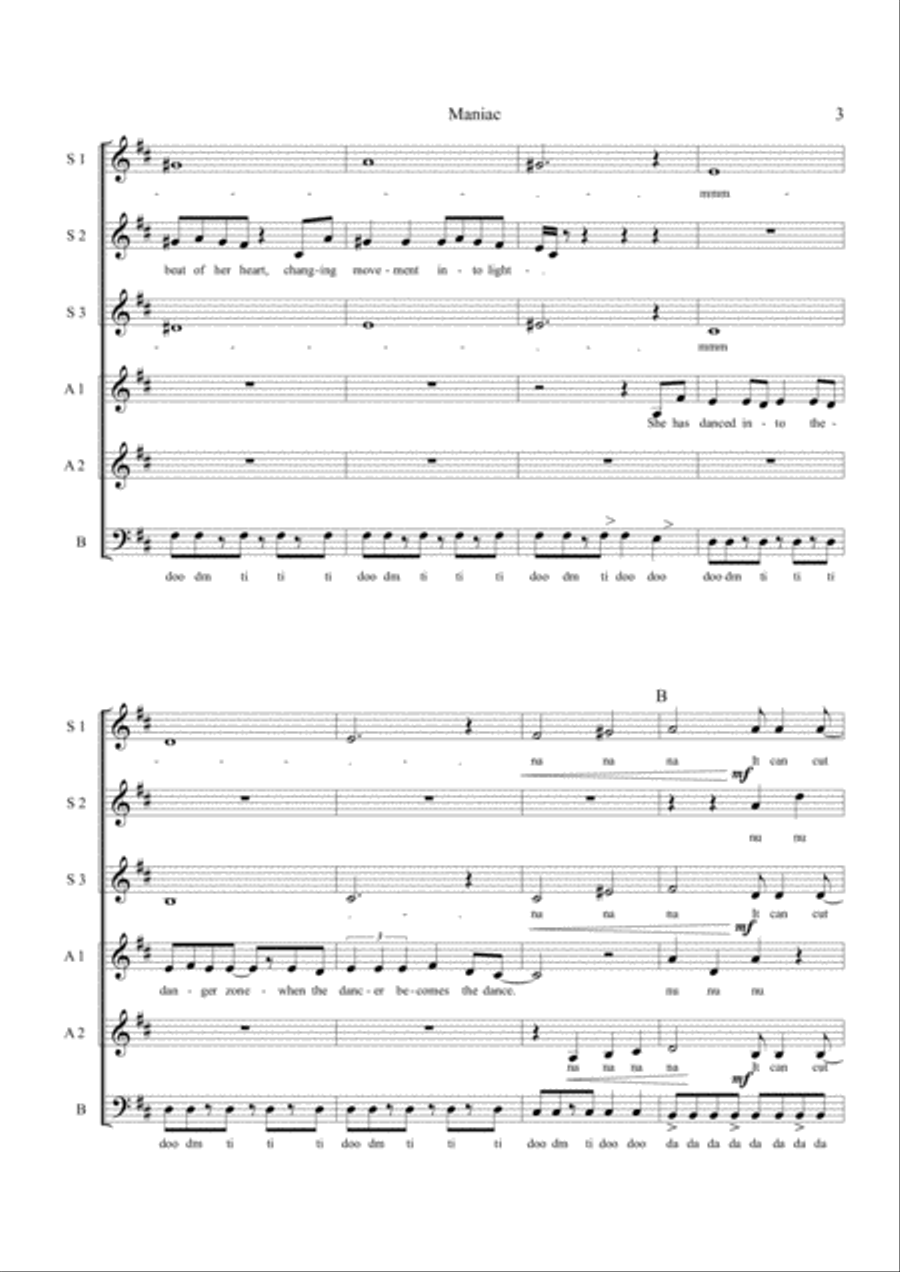 Maniac Choir scores gallery preview page 3