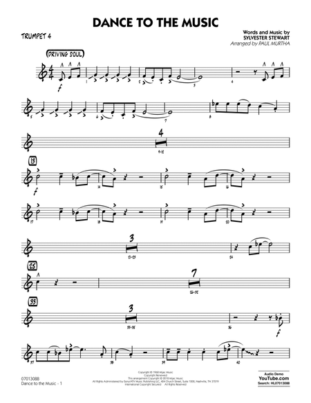 Dance to the Music - Trombone 1