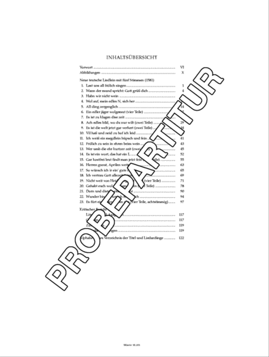 Neue teutsche Liedlein Neue teutsche Liedlein Mixed Choir scores gallery preview page 6