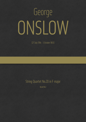 Onslow - String Quartet No.20 in F major, Op.46 No.2