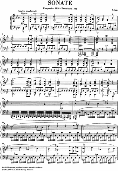Piano Sonata B Flat Major D 960