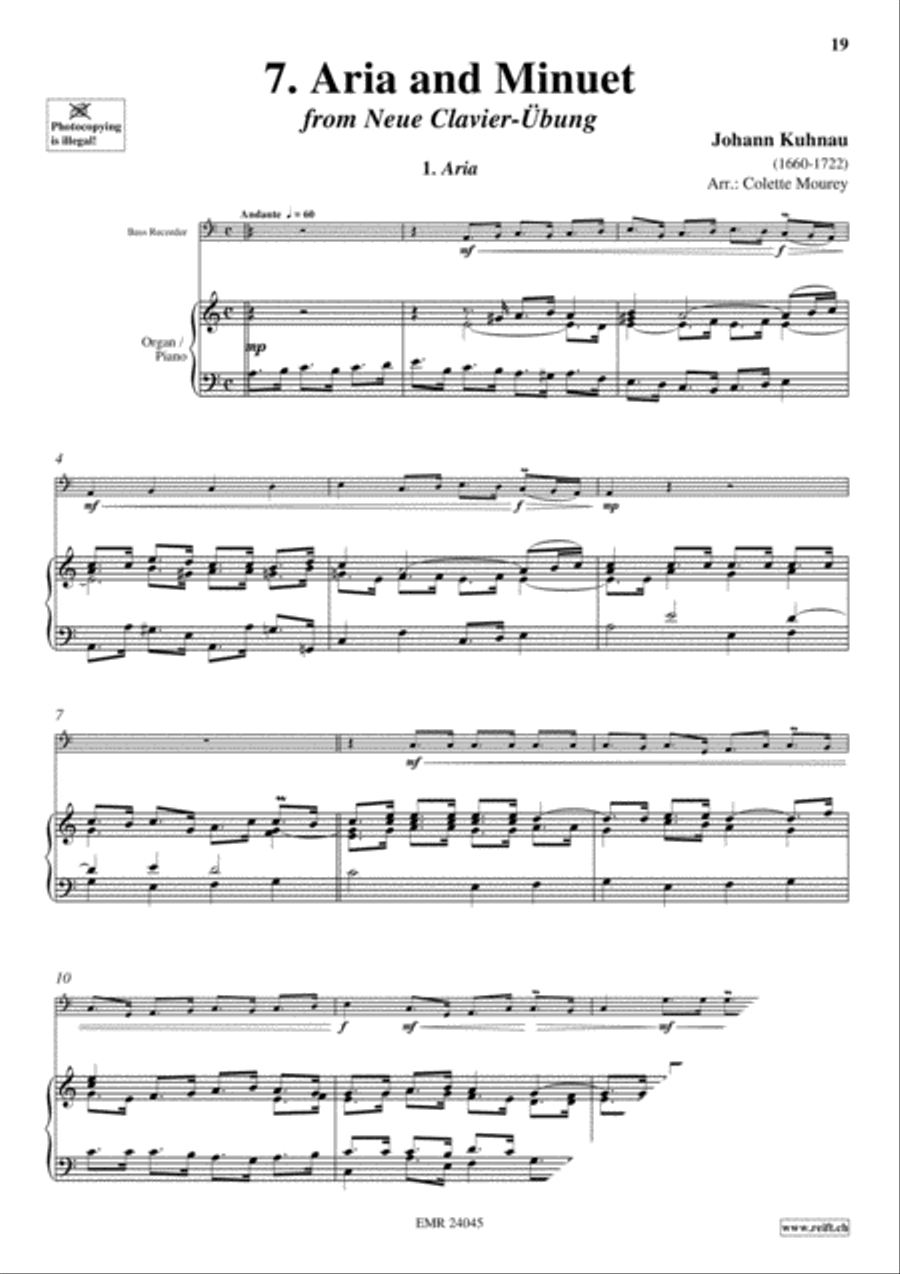 40 Greatest Baroque Hits Volume 1 Bass Recorder scores gallery preview page 9