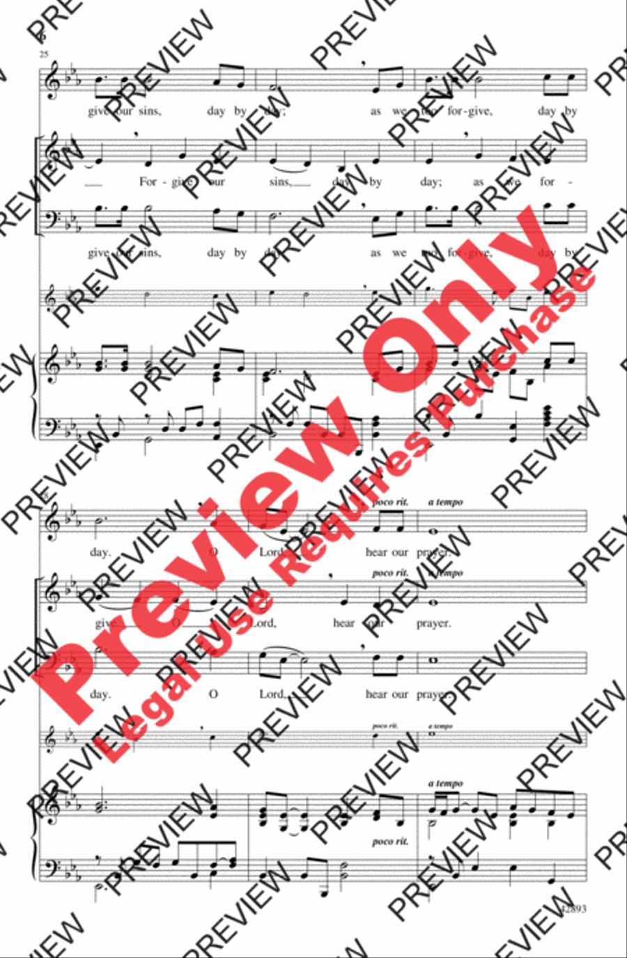 Father God in Heaven 4-Part scores gallery preview page 6