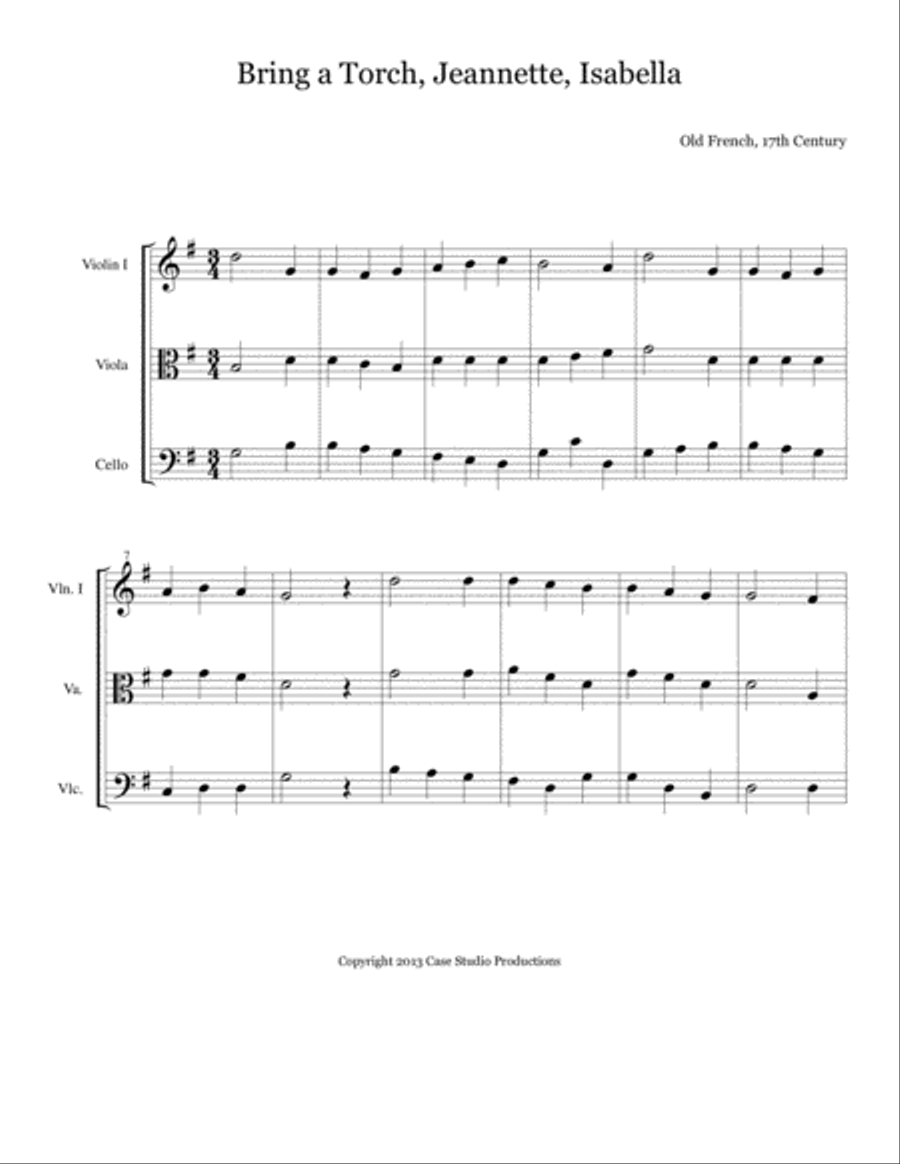 Christmas Trios II - violin, viola, cello String Trio scores gallery preview page 4