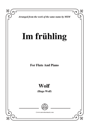 Book cover for Wolf-Im frühling, for Flute and Piano
