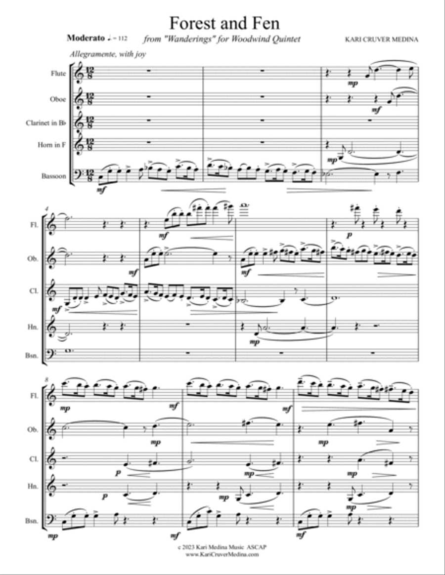 Forest and Fen Woodwind Quintet scores gallery preview page 3