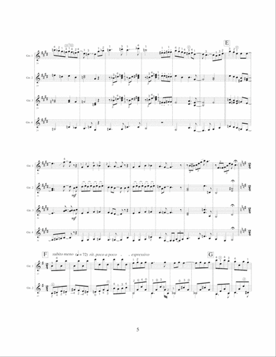Laurindo Almeida Guitar Quartets Guitar Ensemble scores gallery preview page 6