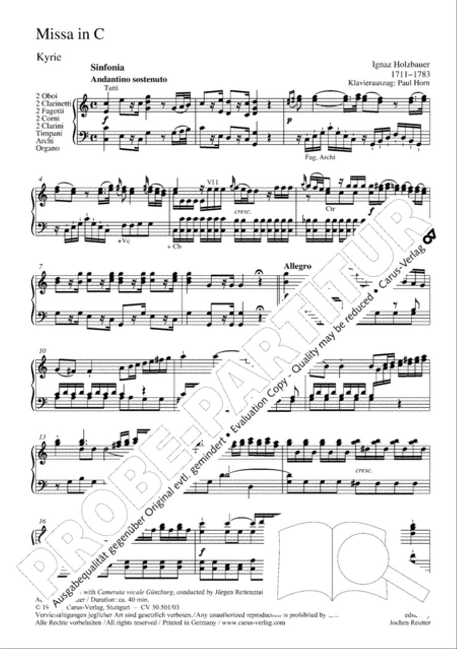 Mass in C Major 4-Part scores gallery preview page 3