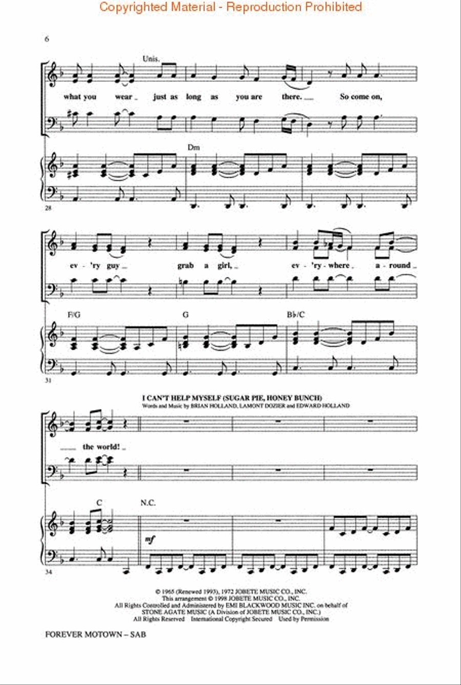 Forever Motown (Medley) 3-Part scores gallery preview page 3