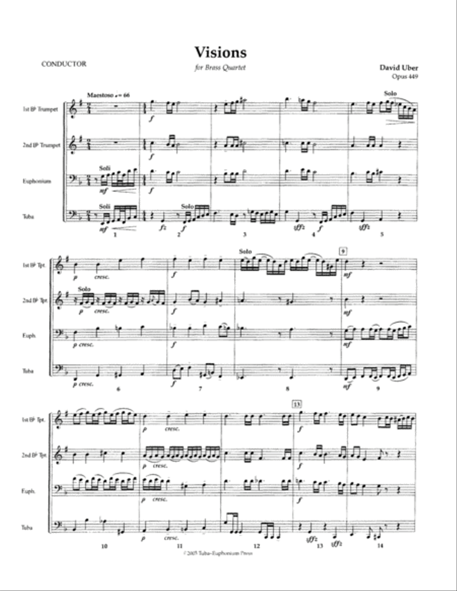 Visions Brass Quartet scores gallery preview page 3