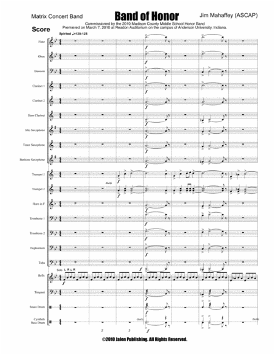 Band of Honor Band of Honor Concert Band scores gallery preview page 2
