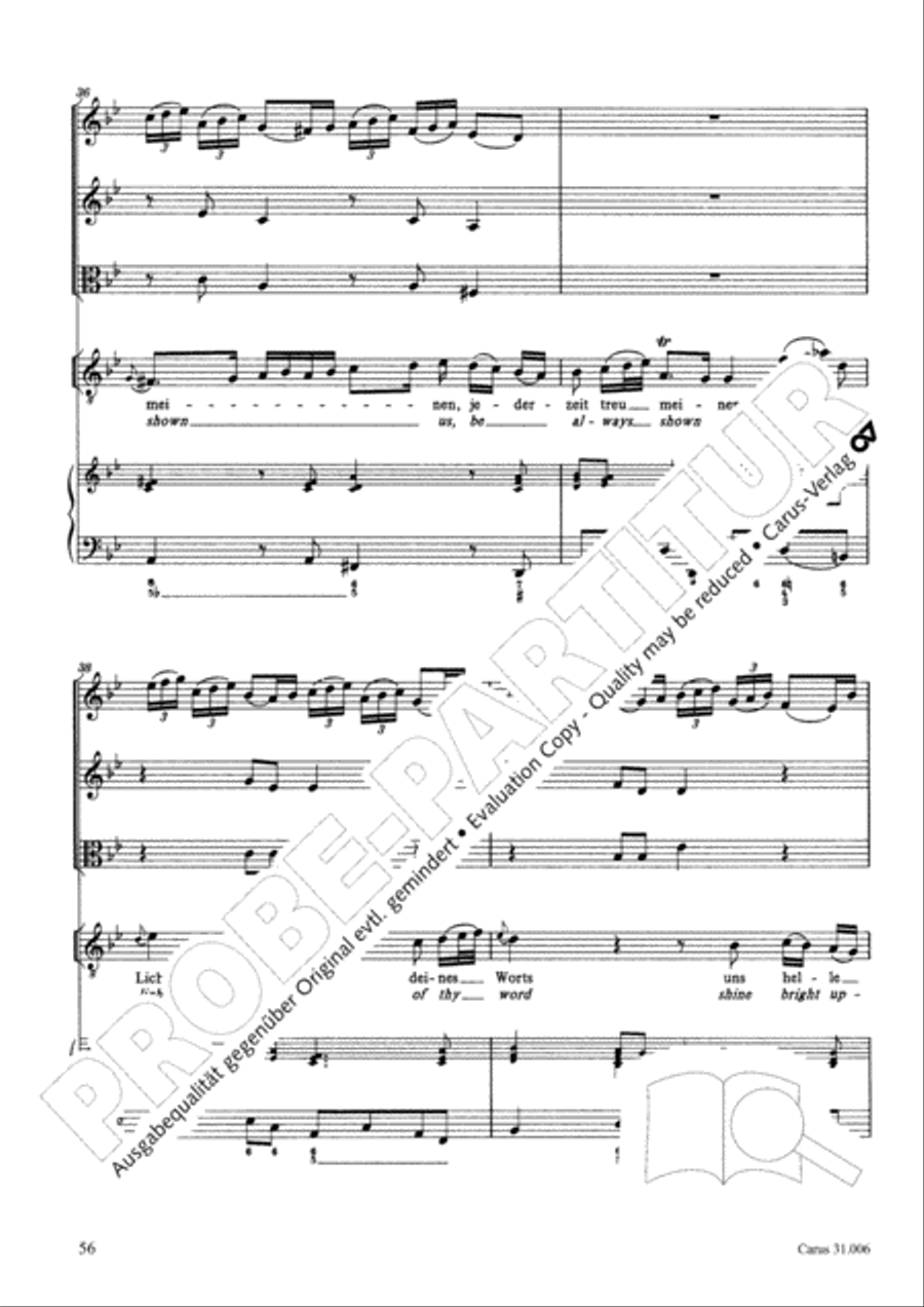 Stay with us, for it draws on toward evening (Bleib bei uns, denn es will Abend werden) 4-Part scores gallery preview page 57