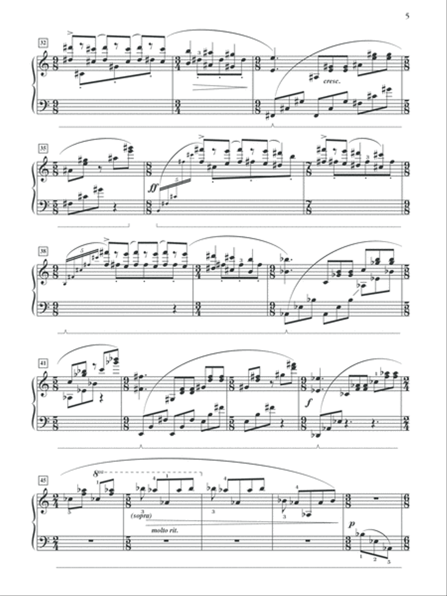 Circe Invidiosa -- Sonata No. 1 for the Piano Piano Solo scores gallery preview page 5