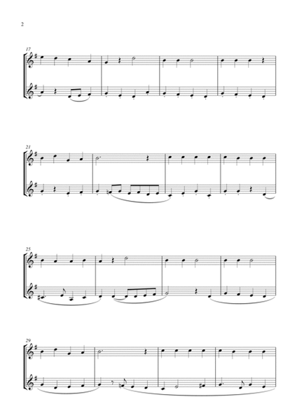 Jingle Bells (for trumpet (Bb) duet, suitable for grades 2-6) image number null