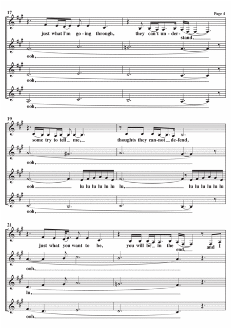 Nights In White Satin SSA scores gallery preview page 4